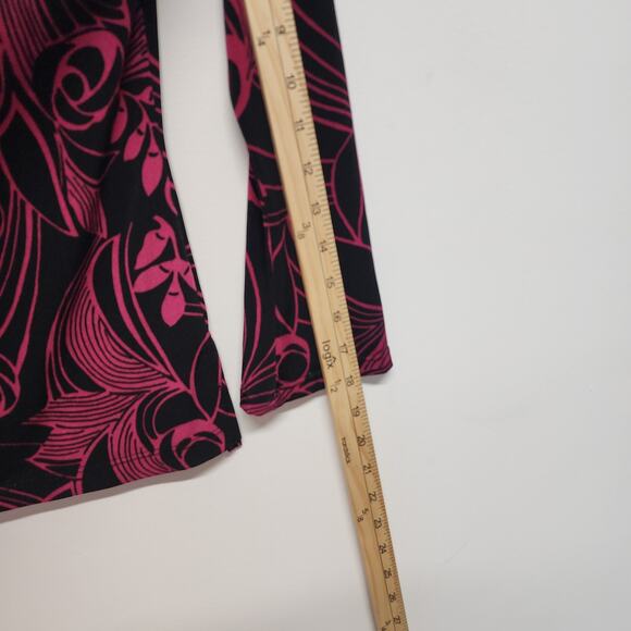 Vintage Y2K Flare Sleeve Top Size L Psychedelic V-neck Runs Small Un Deux Trois - Picture 7 of 12